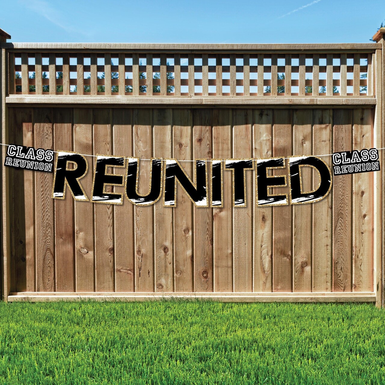Big Dot of Happiness Reunited - Large School Class Reunion Party Decorations - Reunited - Outdoor Letter Banner